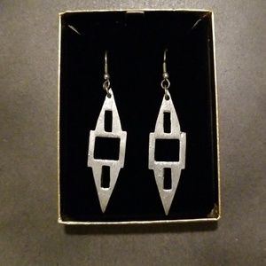 Mata Traders Silver Geo Earrings
